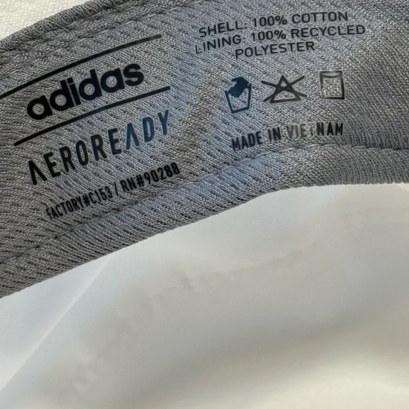 Adidas White Bucket Hat with pink Adidas logo. - Picture 6 of 6